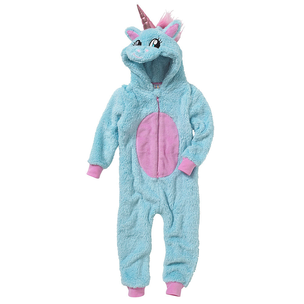 Glitter Unicorn Fleece Onesie for Girls - Kids Onesies (4490632167476)