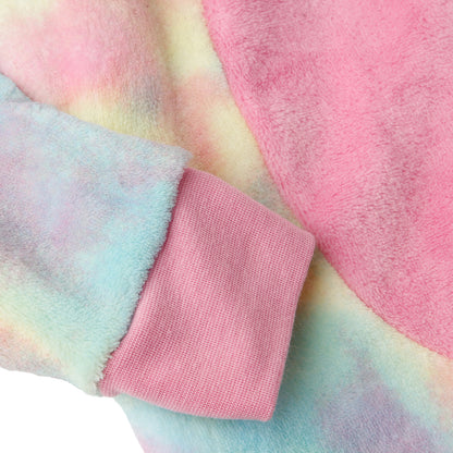 Girls Rainbow Unicorn Fleece Onesie | Unicorn Onesie for Kids (4490631839796)