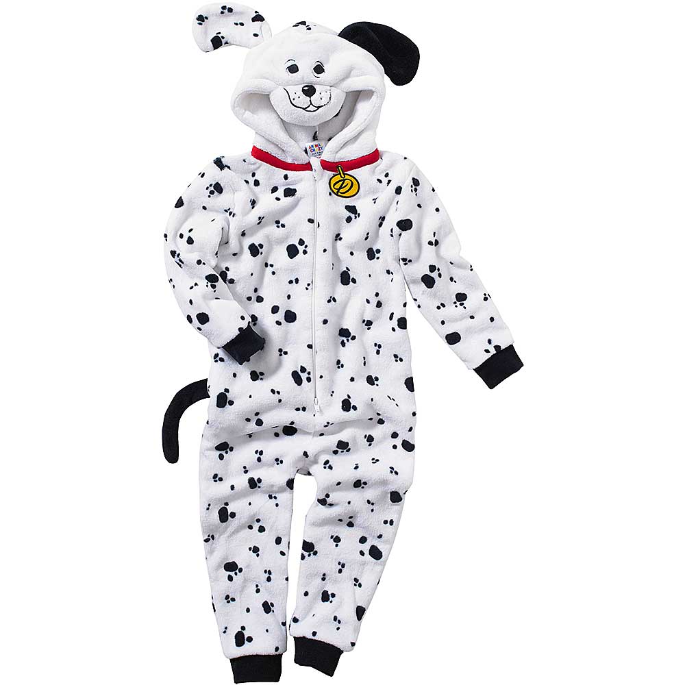 Girls Dalmatian Fleece Onesie | Childrens Dalmatian Onesie (4490631675956)