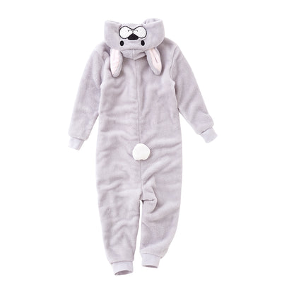 Girls Rabbit Onesie | Grey Rabbit Onesie (5803809931425)