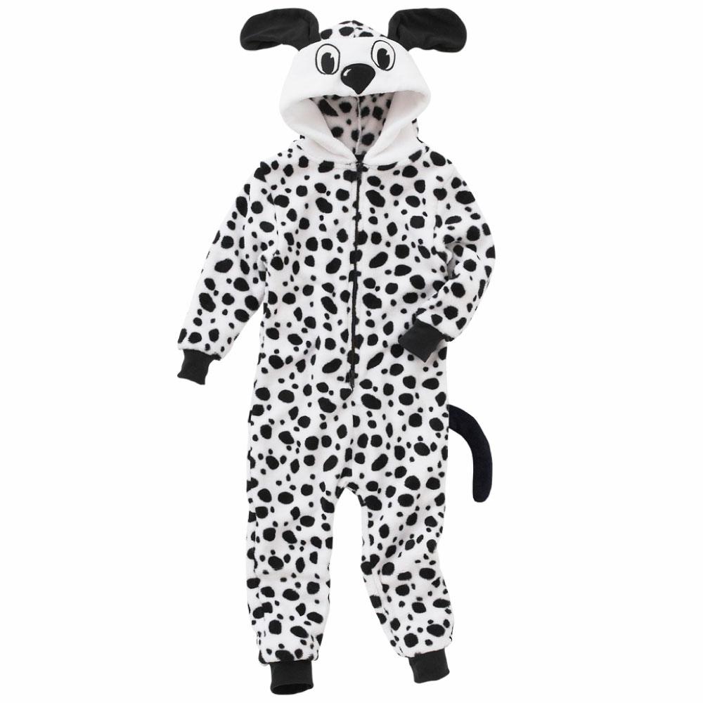 Girls Dalmatian Fleece Onesie | Dalmatian Onesie for Kids (4490632396852)