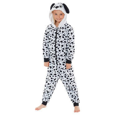 Girls Dalmatian Fleece Onesie | Dalmatian Onesie for Kids (4490632396852)