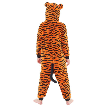 Childs Tiger Fleece Onesie | Tiger Onesie for Kids (4490632691764)