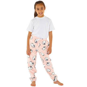 Girls Sheep Print Fleece Bottoms (8216528552162)