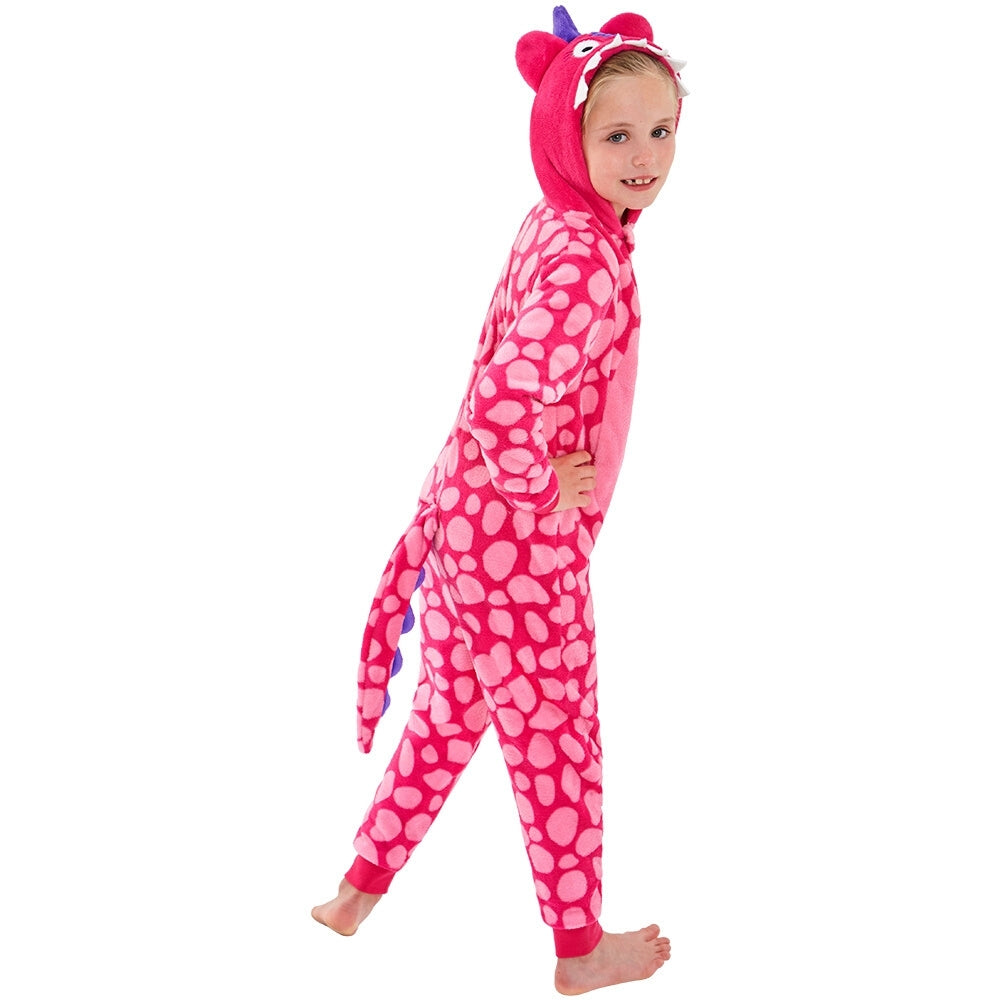 Girls Dino Onesie | Pink Dino Onesie (6540759728289)