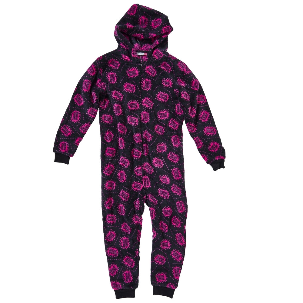 Girls Game Over! Print Fleece Onesie (7020665864353)