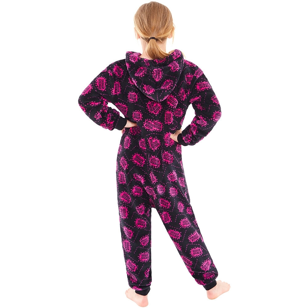 Girls Game Over! Print Fleece Onesie (7020665864353)