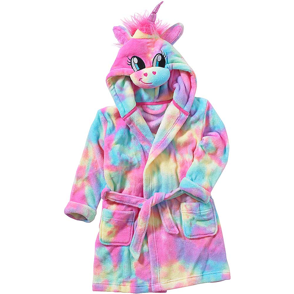 Animal Crazy Rainbow Unicorn Fleece Gown (4490630234164)