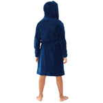 Kids Plain Hooded Fleece Dressing Gown (7994886881506)