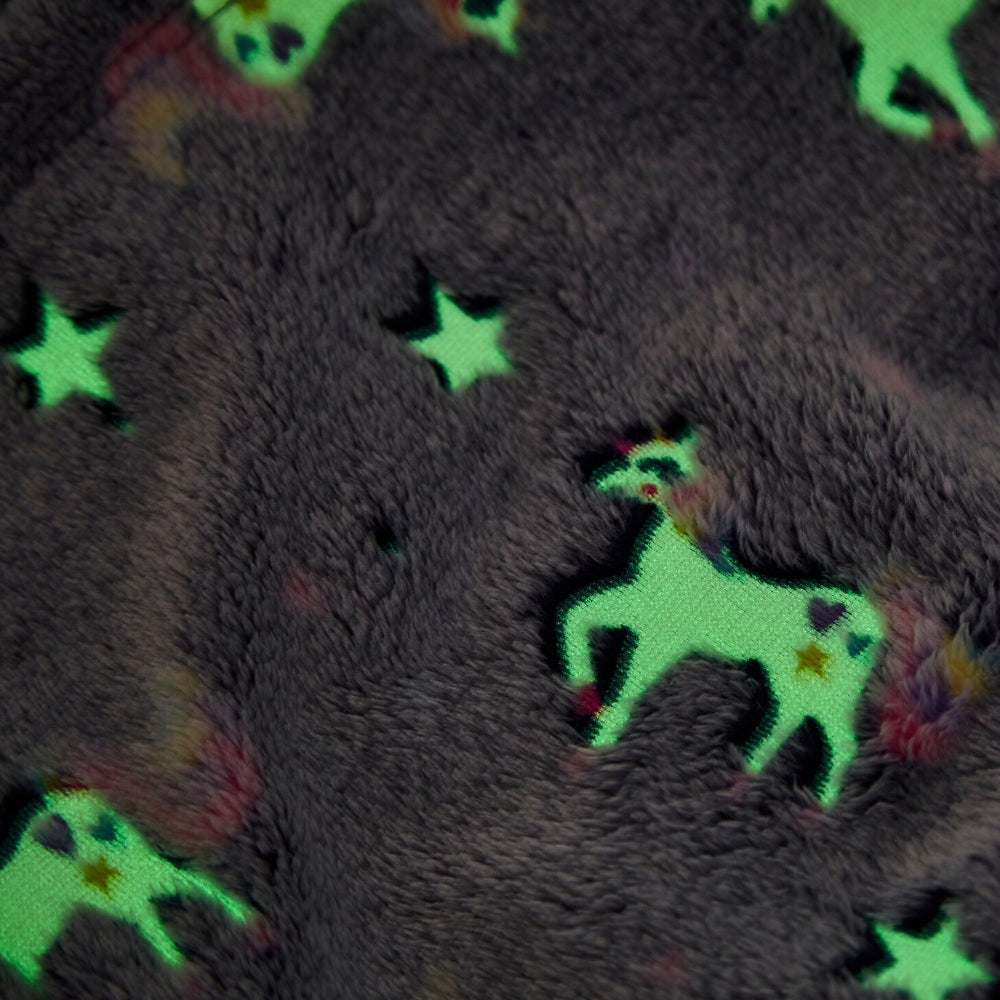 Girls Glow In The Dark Unicorn Blanket (7109355995297)