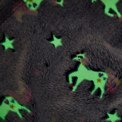 Girls Glow In The Dark Unicorn Dressing Gown (7109355896993)