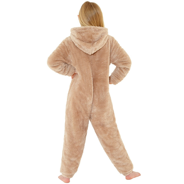 Girls Fluffy Fleece Onesie (7119991439521)