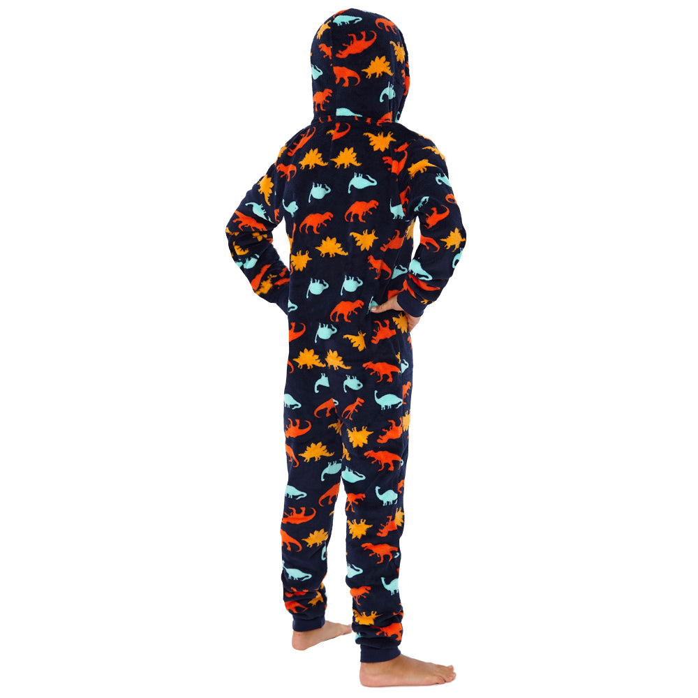 Kids Navy Dinosaur Print Onesie (7868558835938)