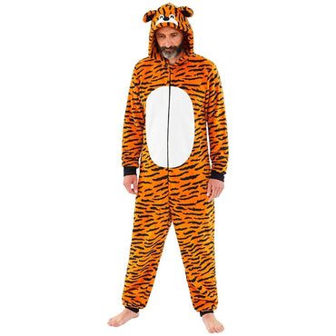 Mens Tiger Fleece Onesie (7825767956706)