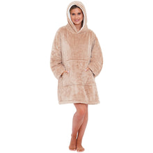 Womens Fluffy Fleece Wearable Hoodie Blanket (7104704381089)