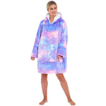 Womens Galaxy Fleece Wearable Hoodie Blanket (7104704118945)