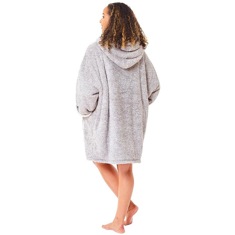 Womens Fluffy Fleece Wearable Hoodie Blanket (7884951453922)