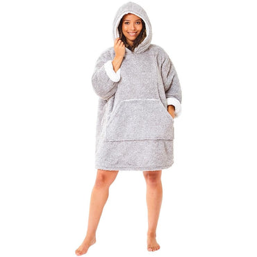 Womens Fluffy Fleece Wearable Hoodie Blanket (7884951453922)