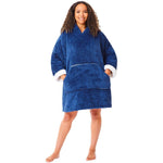 Womens Fluffy Fleece Wearable Hoodie Blanket (7884951486690)