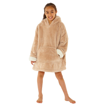 Girls Fleece Oodie Wearable Blanket Oversized Sweatshirt (8159179800802)