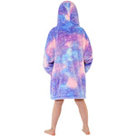 Girls Galaxy Fleece Wearable Hoodie Blanket (7104239632545)