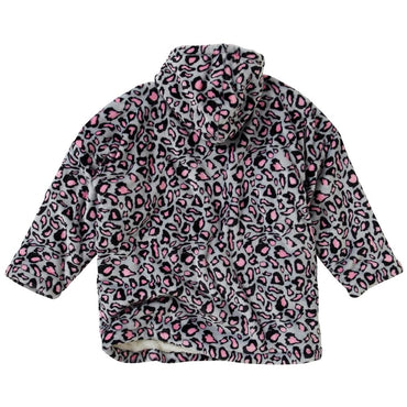 Girls Leopard Fleece Wearable Hoodie Blanket (7871265997026)