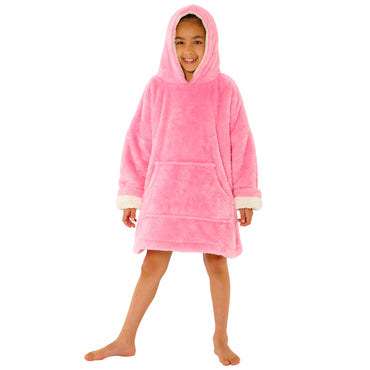 Girls Fleece Oodie Wearable Blanket Oversized Sweatshirt (8159179833570)