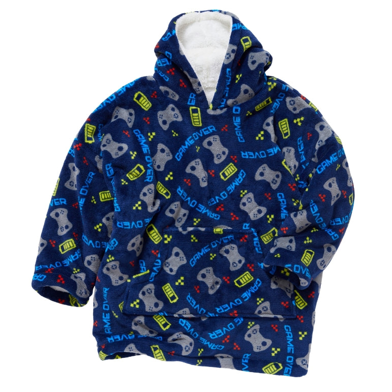 Boys Gaming Fleece Wearable Hoodie Blanket (7104239894689)