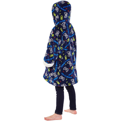 Boys Gaming Fleece Wearable Hoodie Blanket (7104239894689)
