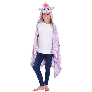 Unicorn Hooded Cuddle Blanket (7006767972513)