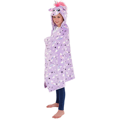 Unicorn Hooded Cuddle Blanket (7006767972513)