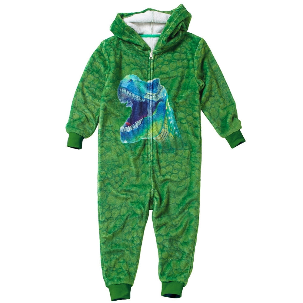 Boys Dinosaur Print Onesie | Green Onesie (5784912134305)