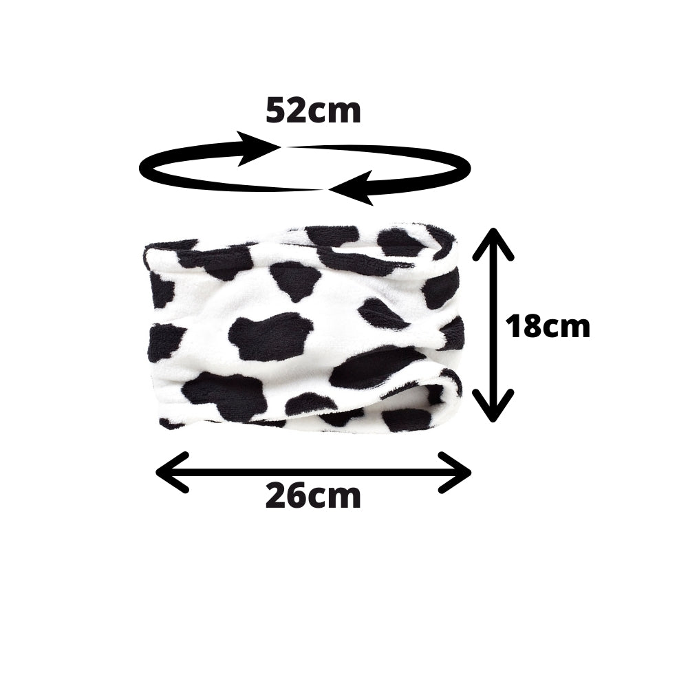 Girls Cow Fleece Neck Warmer (5788318400673)