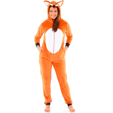 Women's Fox Fleece Onesie (8205849723106)