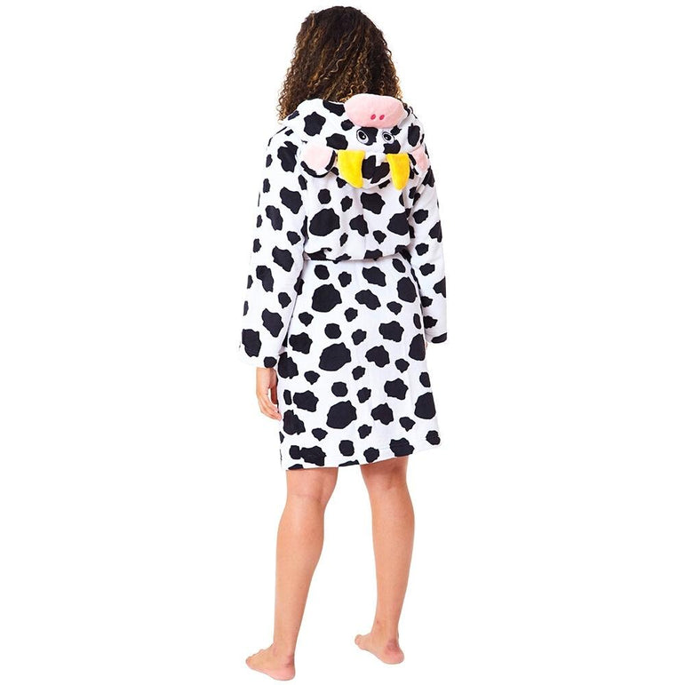 Women's Cow Dressing Gown (7913339027682)