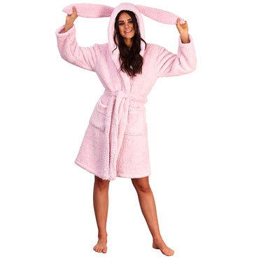 Women's Rabbit Eared Dressing Gown (5767364018337)