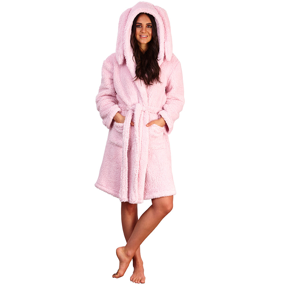 Women's Rabbit Eared Dressing Gown (5767364018337)