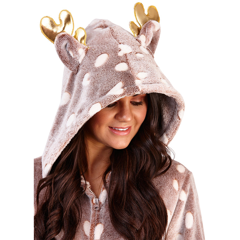 Women's Reindeer Onesie (5767364804769)