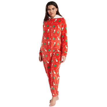 Womens Christmas Print Onesie (7004622553249)