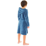 Kids Plain Hooded Fleece Dressing Gown (7994886848738)