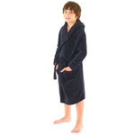 Kids Plain Hooded Fleece Dressing Gown (7994886783202)