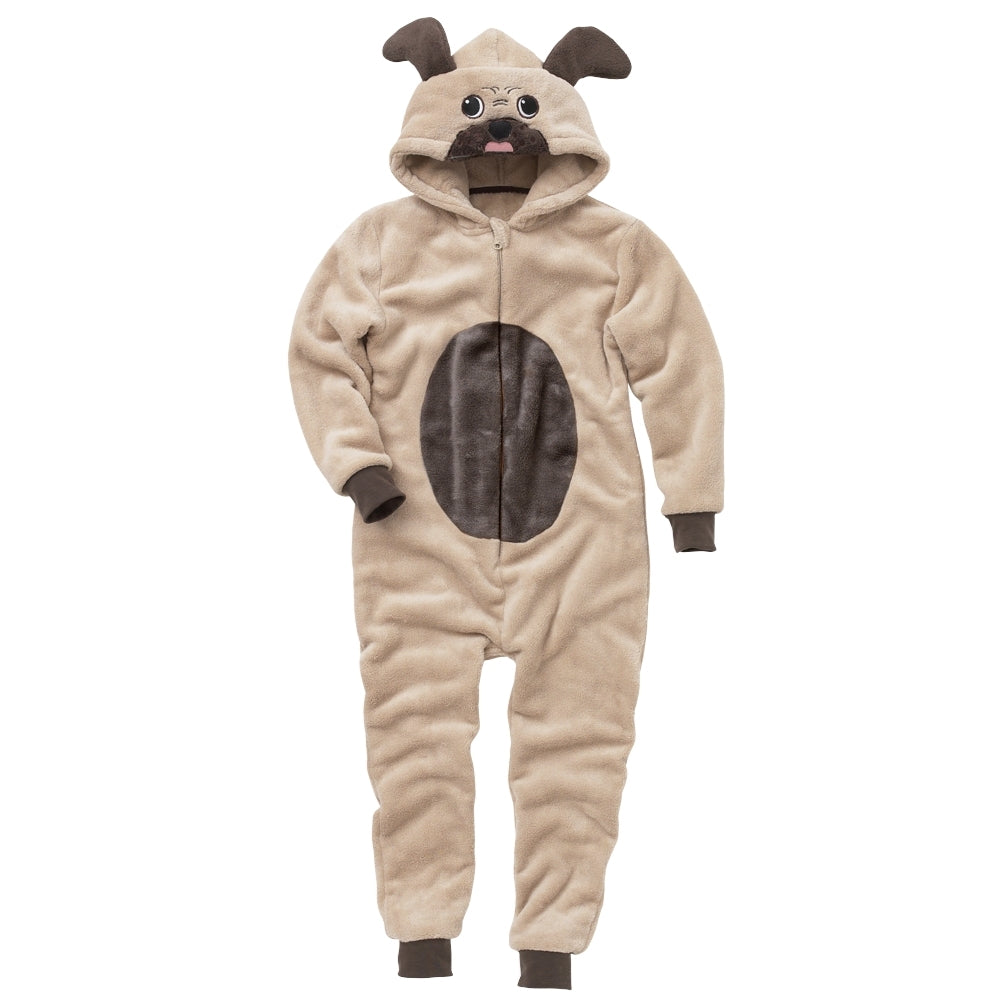 Pug Dog Fleece Onesie for Children | Kids Pug Onesie (4490632233012)